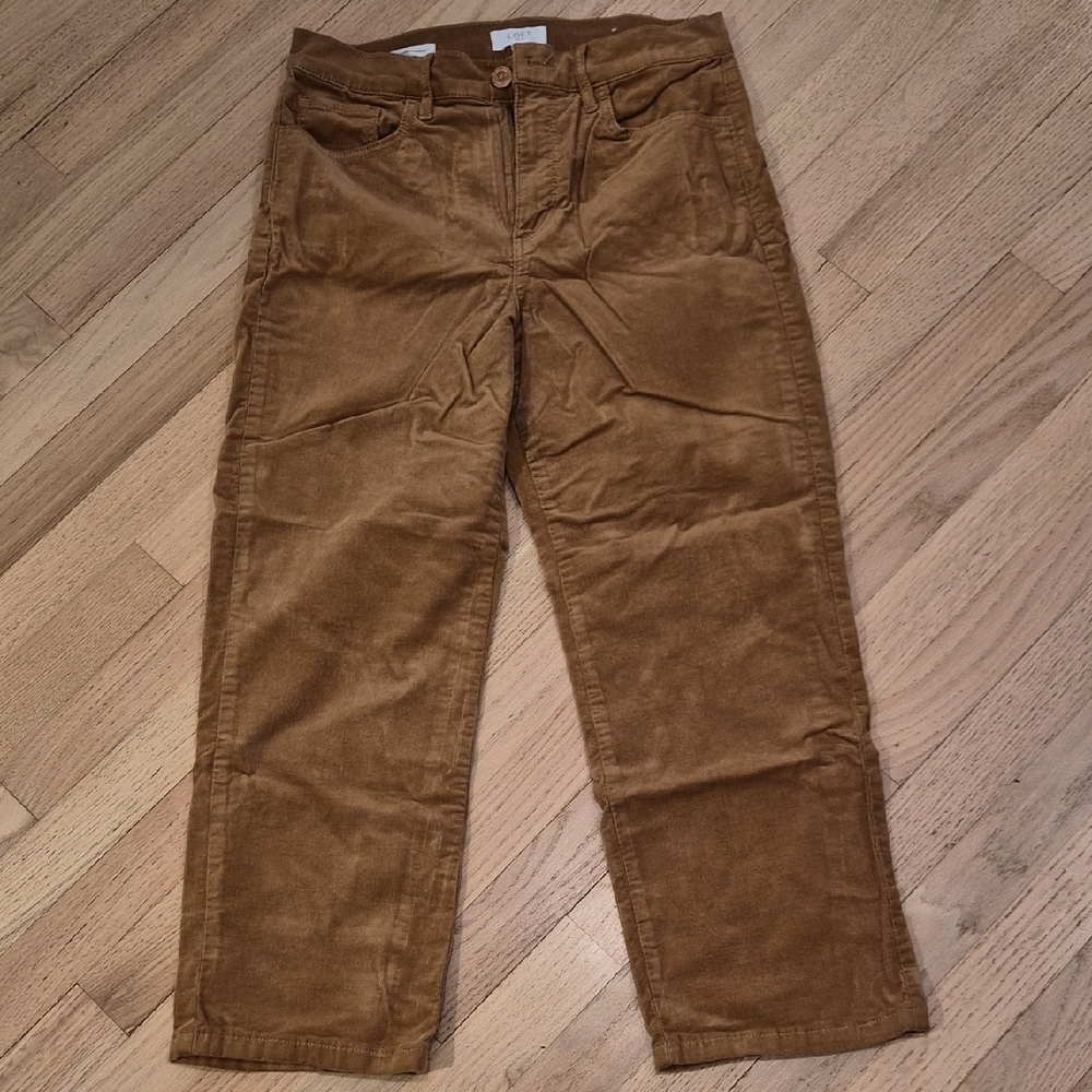 LOFT Women's Corduroy Pants in Warm Brown